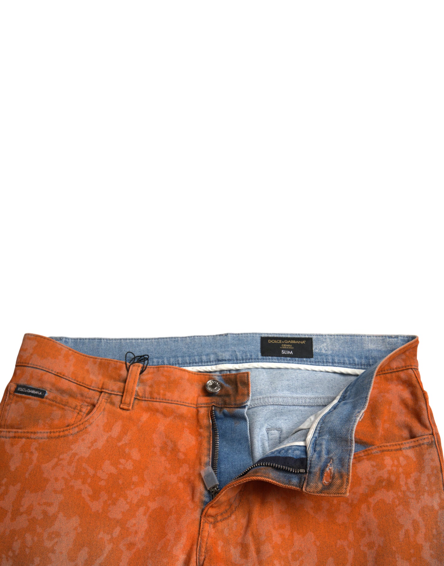 Multicolor Ombre Cotton Slim Fit Denim Jeans-Dolce & Gabbana-LabelTerrace.com