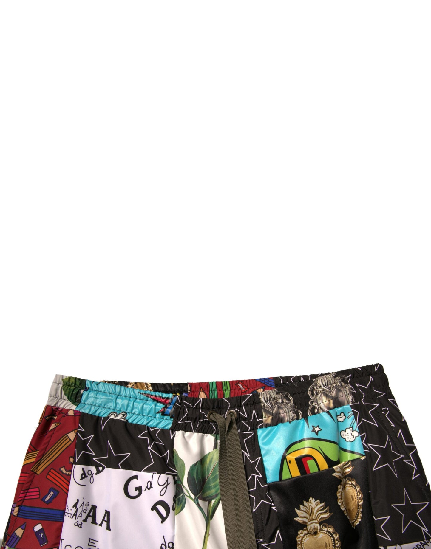 Multicolor Patchwork Cargo Bermuda Shorts-Dolce & Gabbana-LabelTerrace.com