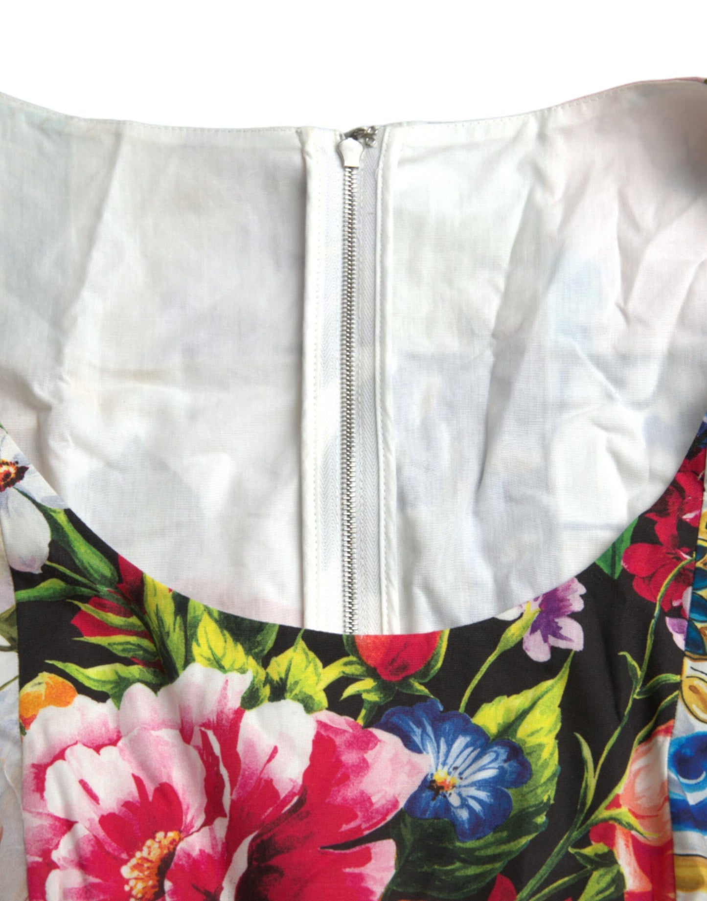 Multicolor Patchwork Cotton Aline Mini Dress-Dolce & Gabbana-LabelTerrace.com