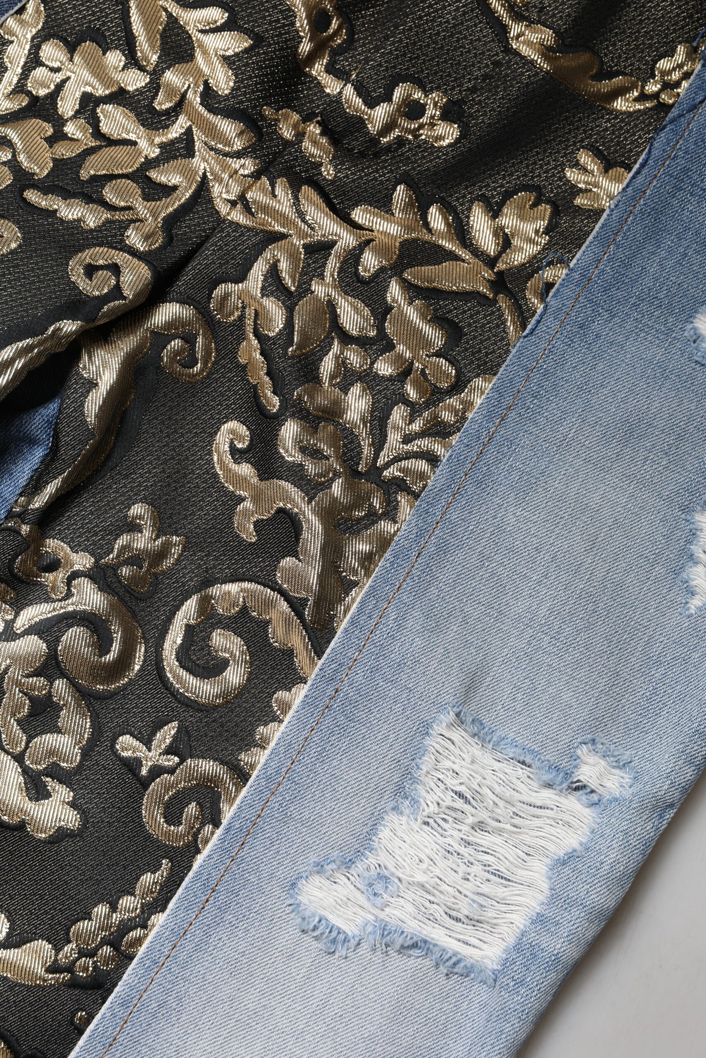 Multicolor Patchwork High Waist Denim Jeans-Dolce & Gabbana-LabelTerrace.com