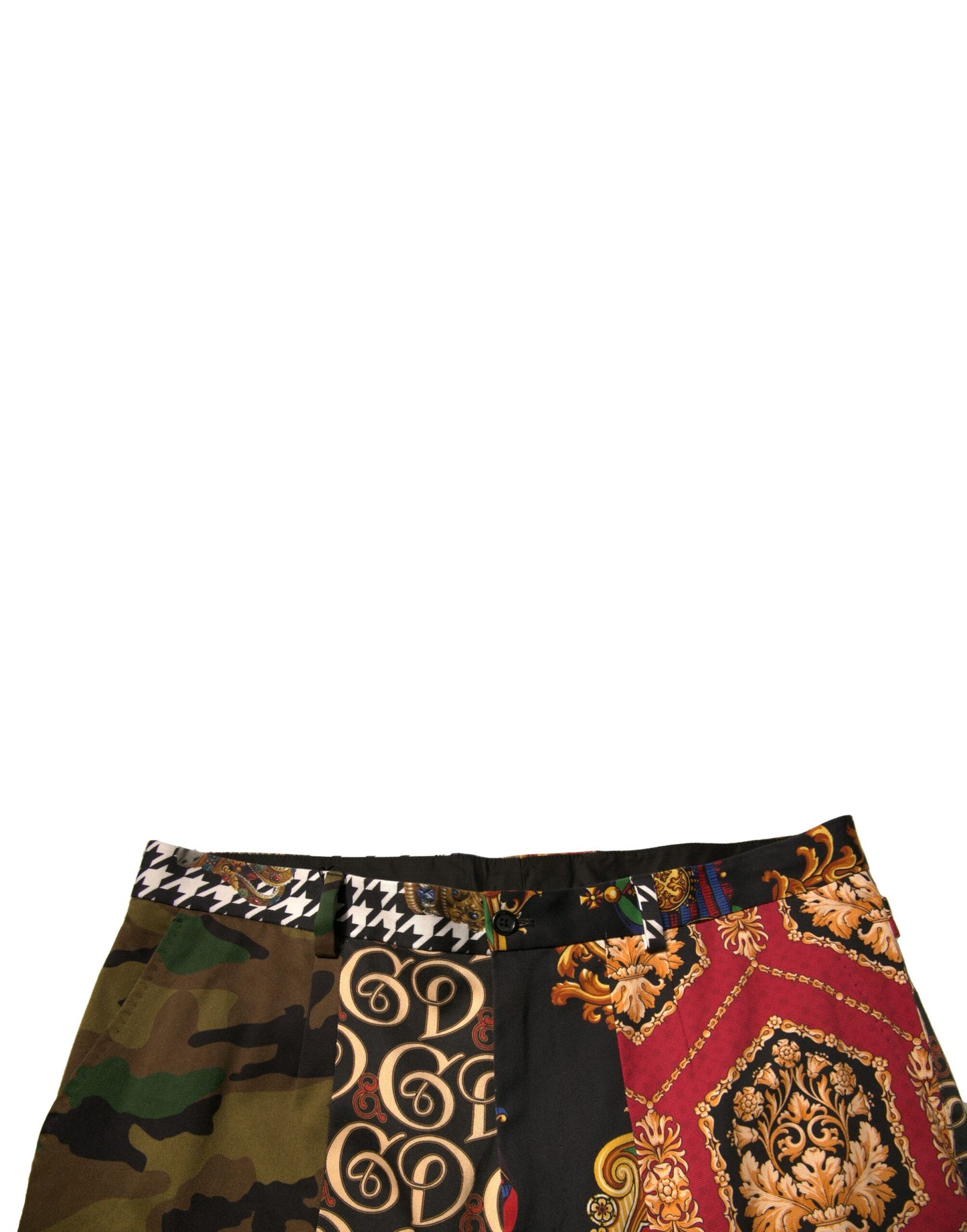 Multicolor Patchwork Men Dress Pants-Dolce & Gabbana-LabelTerrace.com
