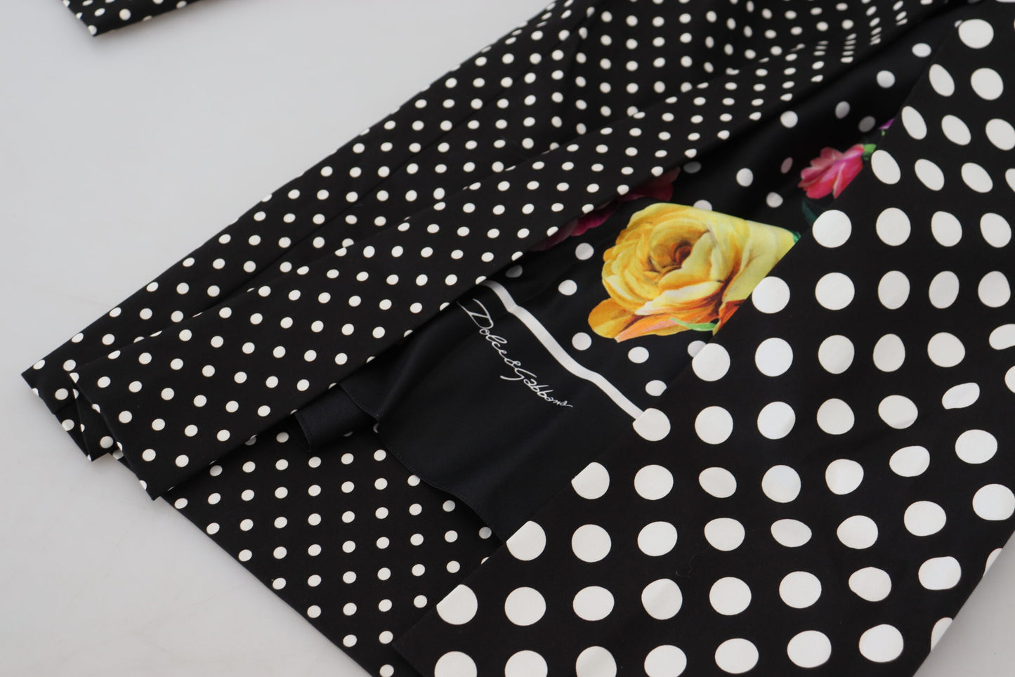 Multicolor Polka Dots High Waist Pants-Dolce & Gabbana-LabelTerrace.com