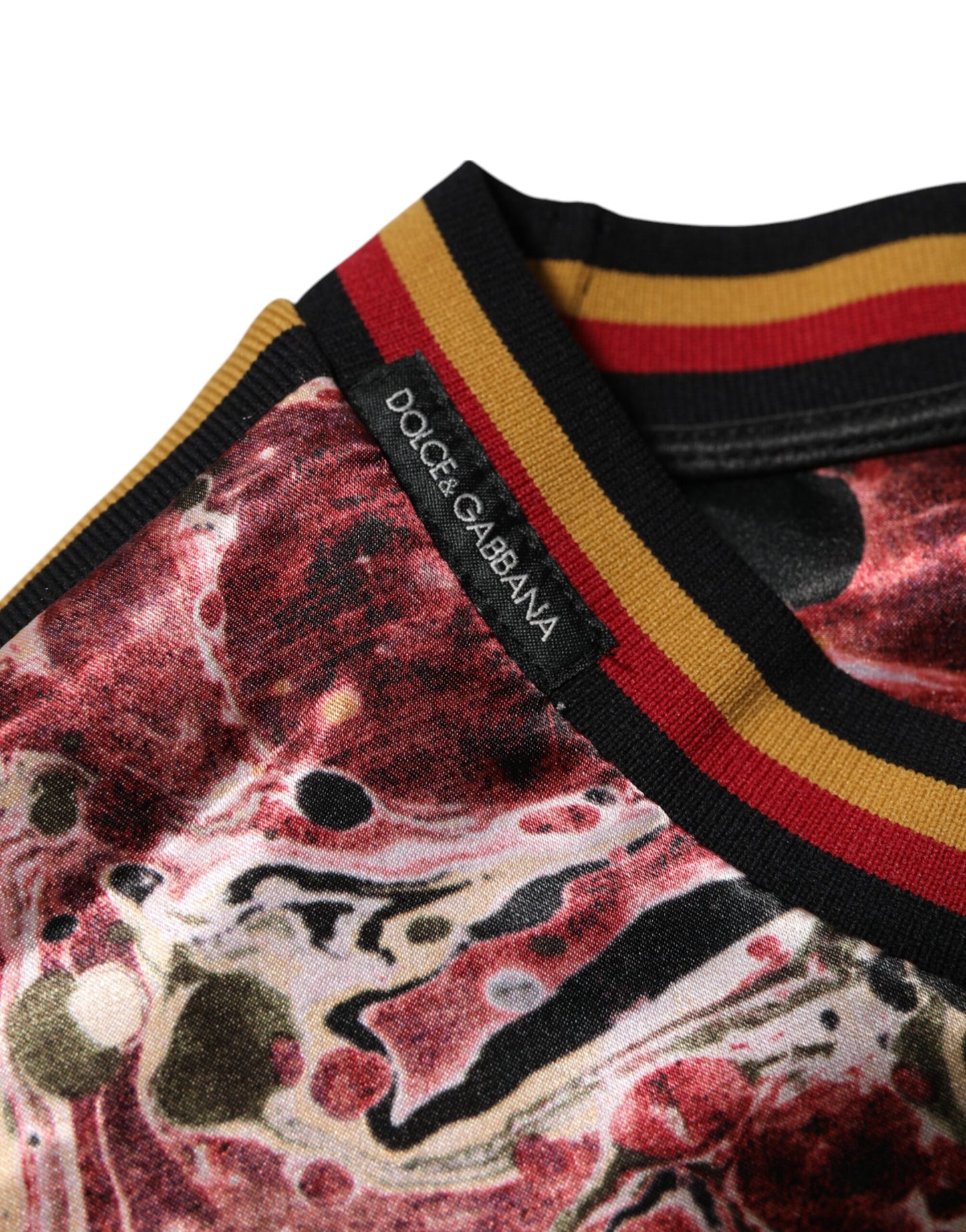 Multicolor Polyester Marble Print Oversize T-shirt-Dolce & Gabbana-LabelTerrace.com