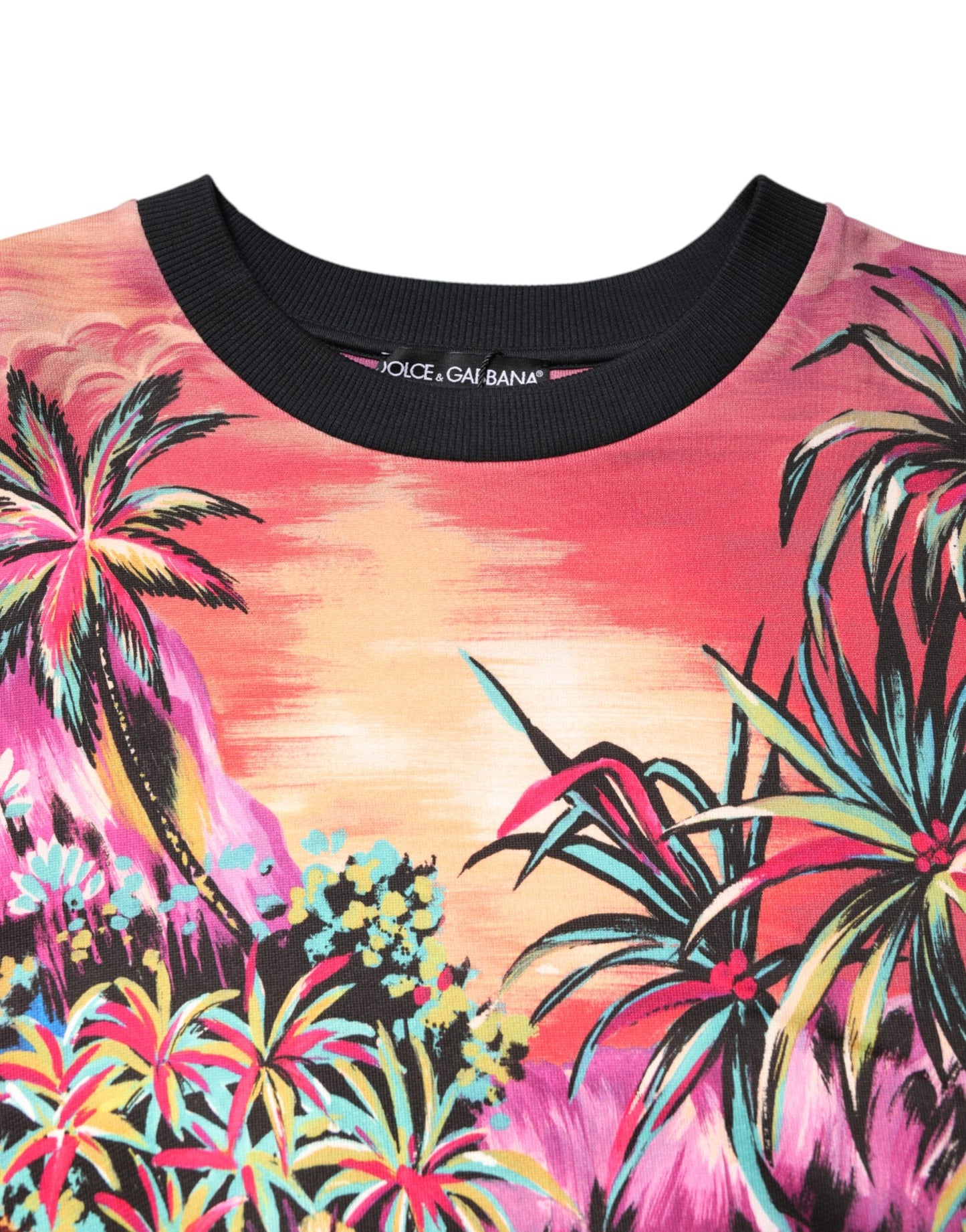 Multicolor Print Crew Neck Pullover Sweater-Dolce & Gabbana-LabelTerrace.com