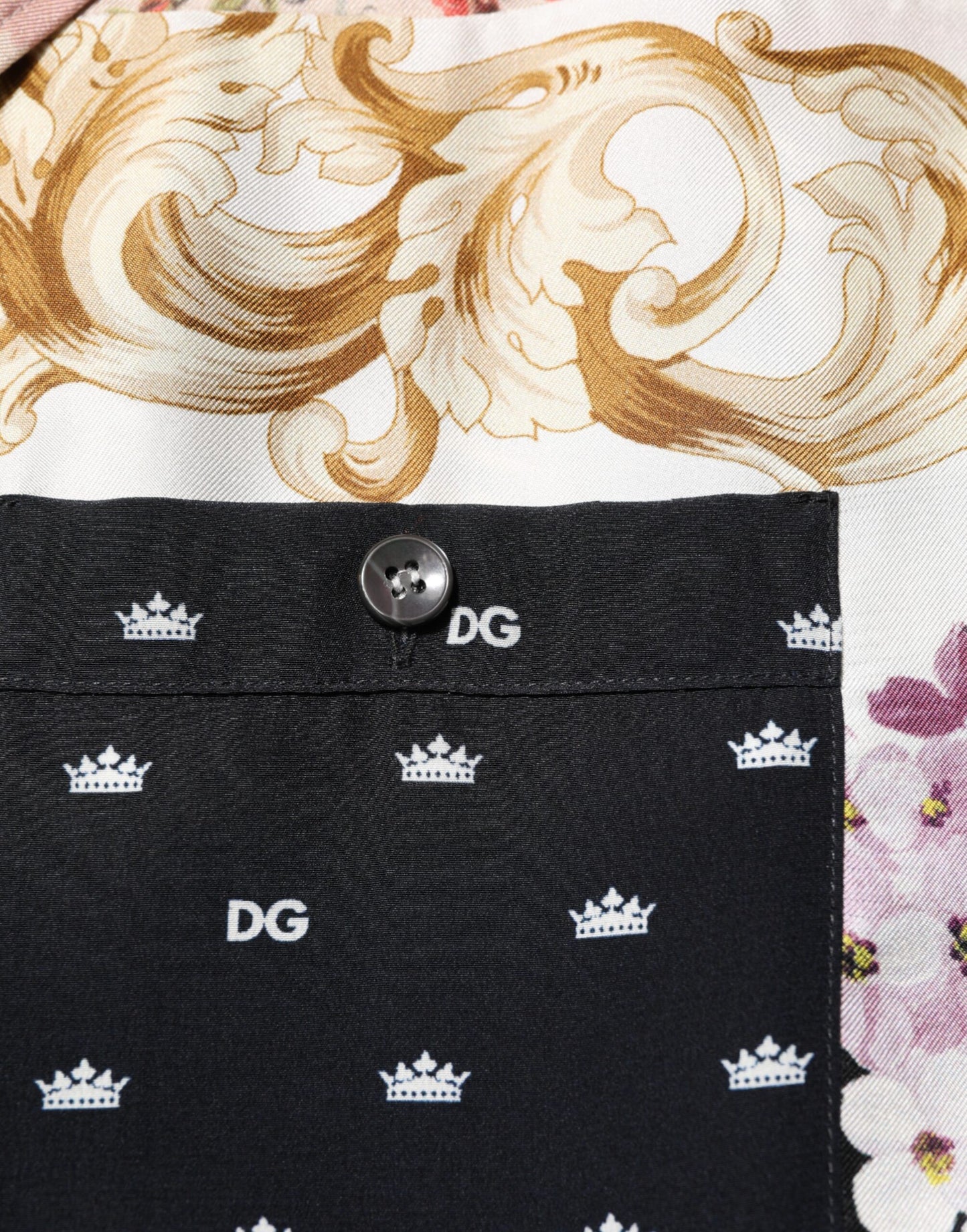 Multicolor Printed Button Down Casual Shirt-Dolce & Gabbana-LabelTerrace.com