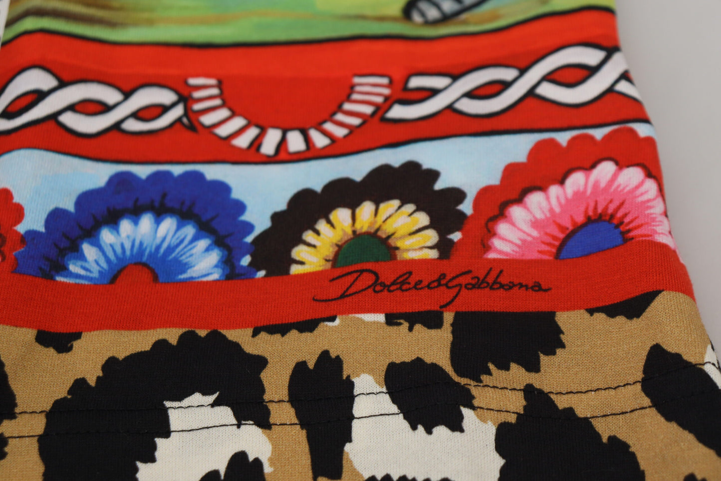 Multicolor Printed Women Exclusive Shirt Top-Dolce & Gabbana-LabelTerrace.com
