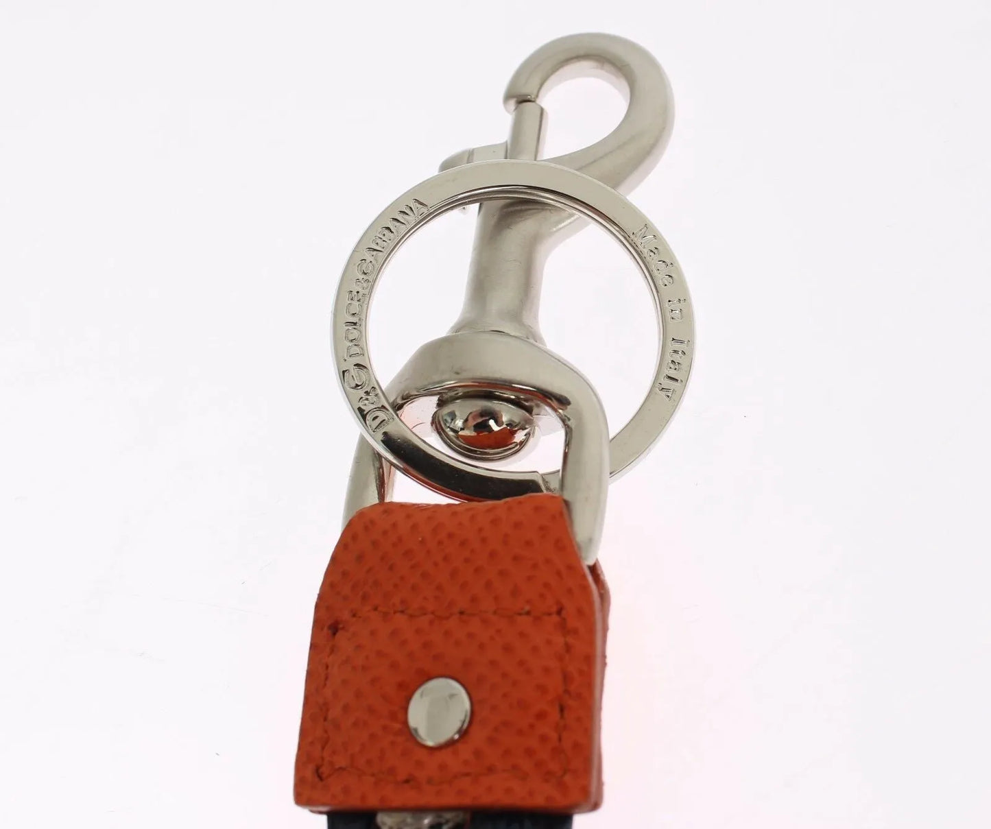 Multicolor Raffia Leather Clasp Finder Chain Keyring-Dolce & Gabbana-LabelTerrace.com