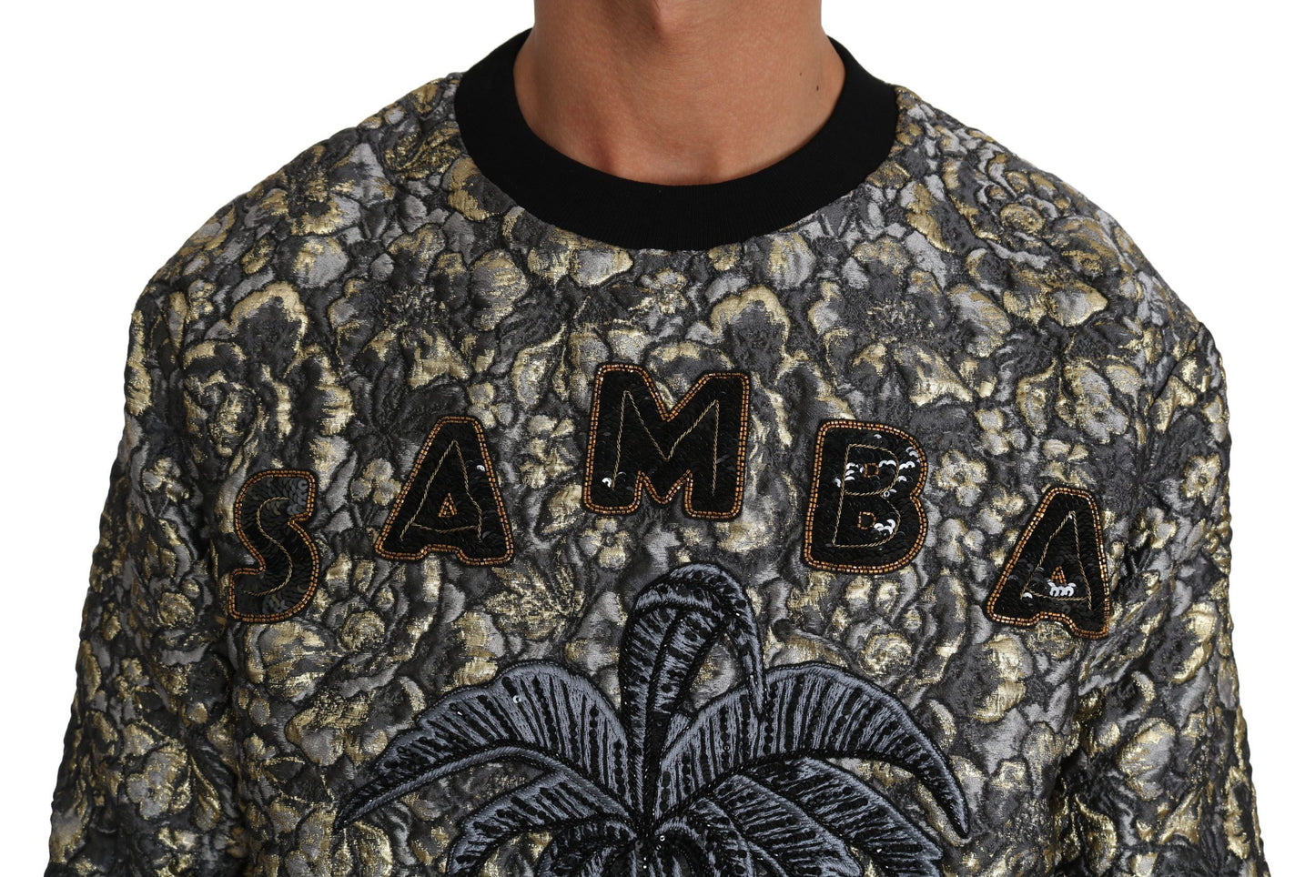 Multicolor SAMBA Jacquard Palmtree Pullover Sweater-Dolce & Gabbana-LabelTerrace.com