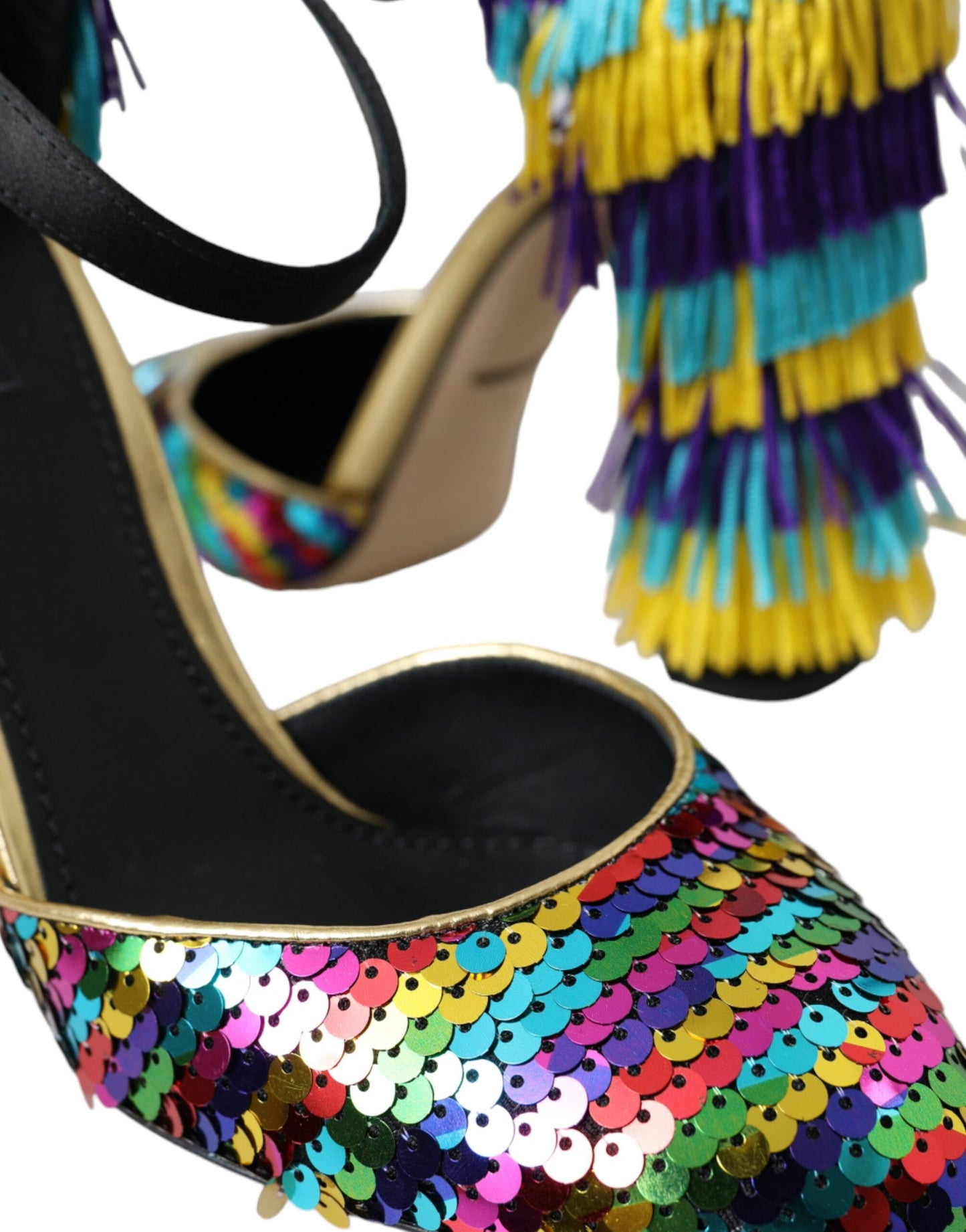 Multicolor Sequin Crystal Mary Jane Shoes-Dolce & Gabbana-LabelTerrace.com