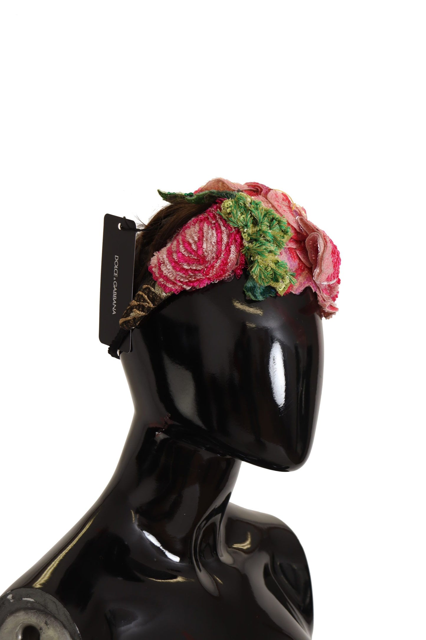 Multicolor Sequined Lurex Black Hair Headband-Dolce & Gabbana-LabelTerrace.com