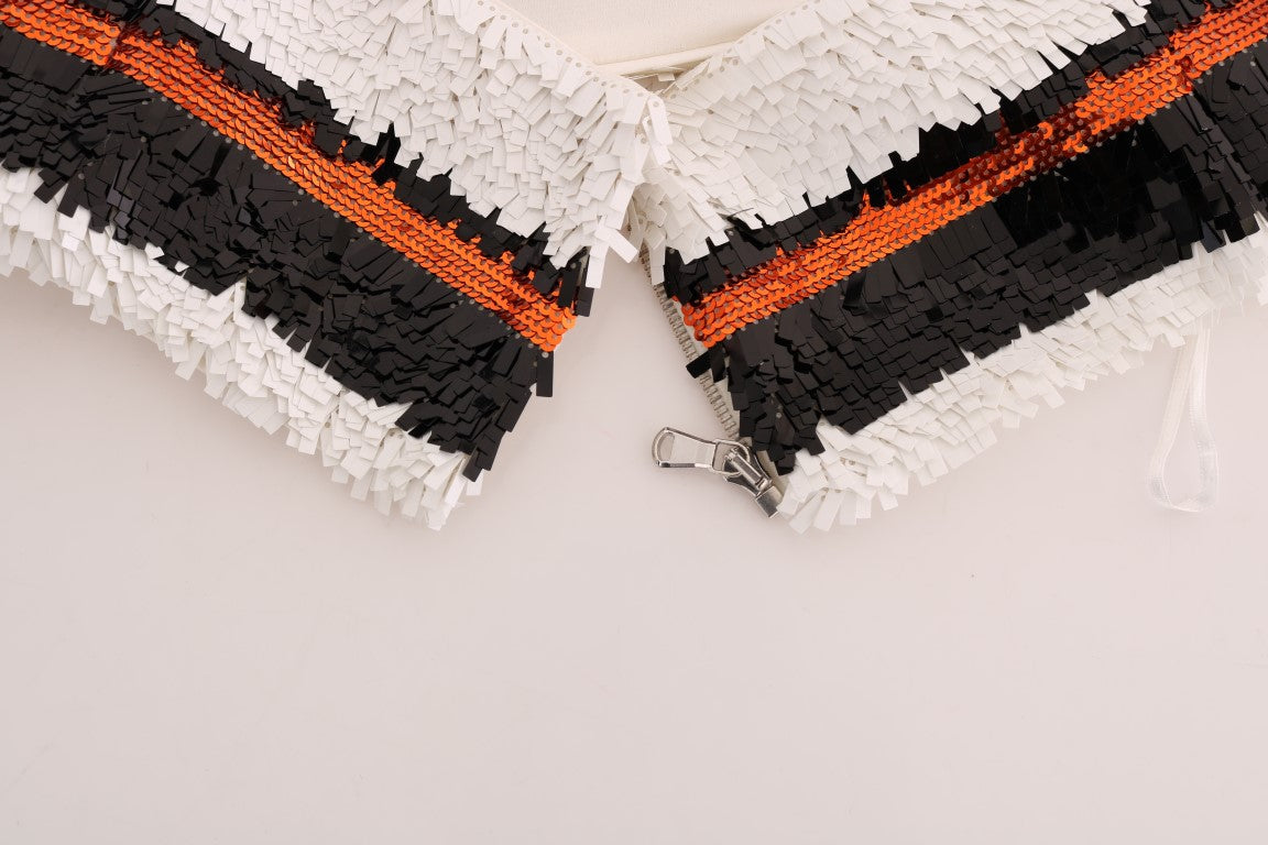 Multicolor Sequined Stretch Bustier Top-Dolce & Gabbana-LabelTerrace.com