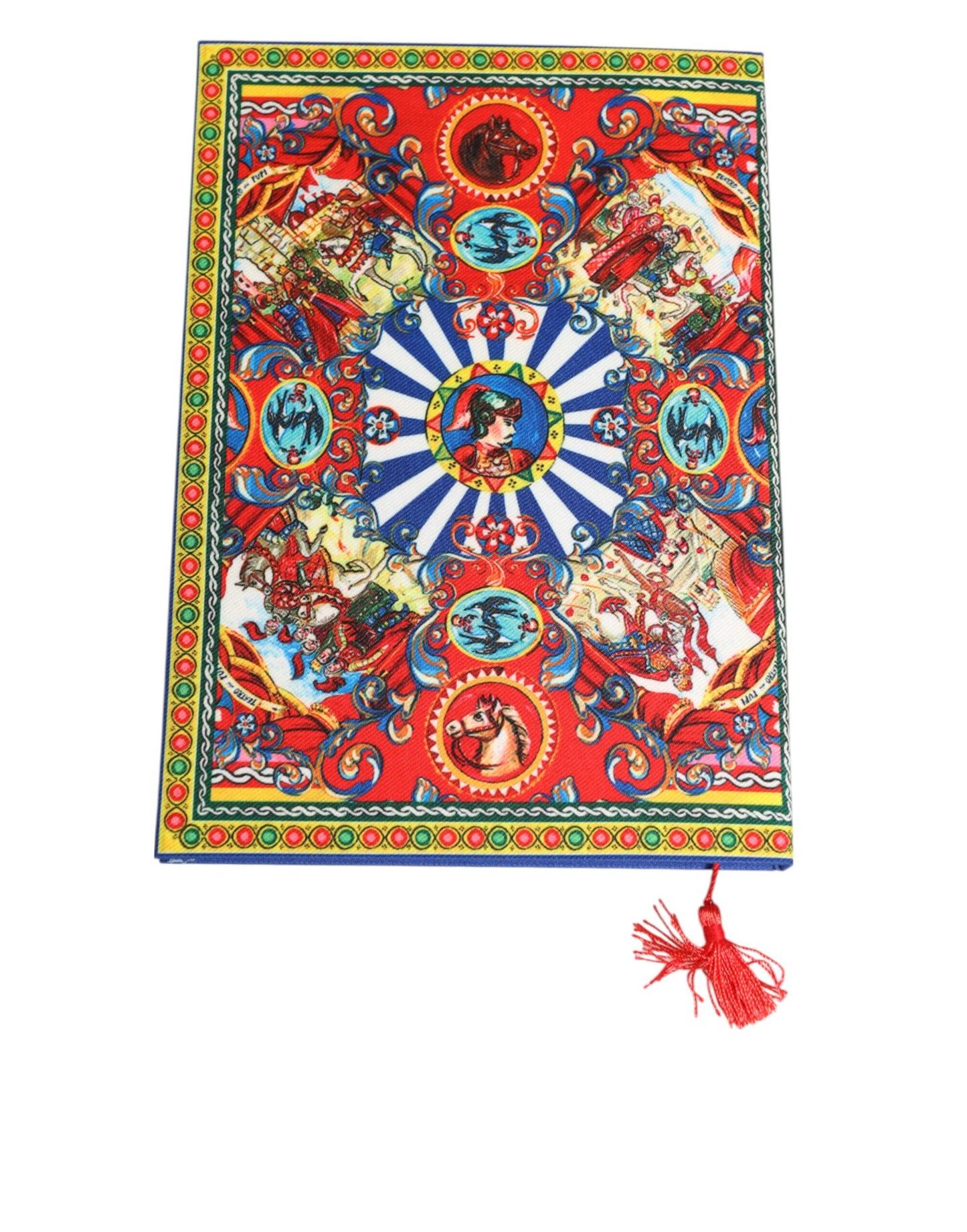 Multicolor Sicilian Carretto Print Journal Notebook-Dolce & Gabbana-LabelTerrace.com