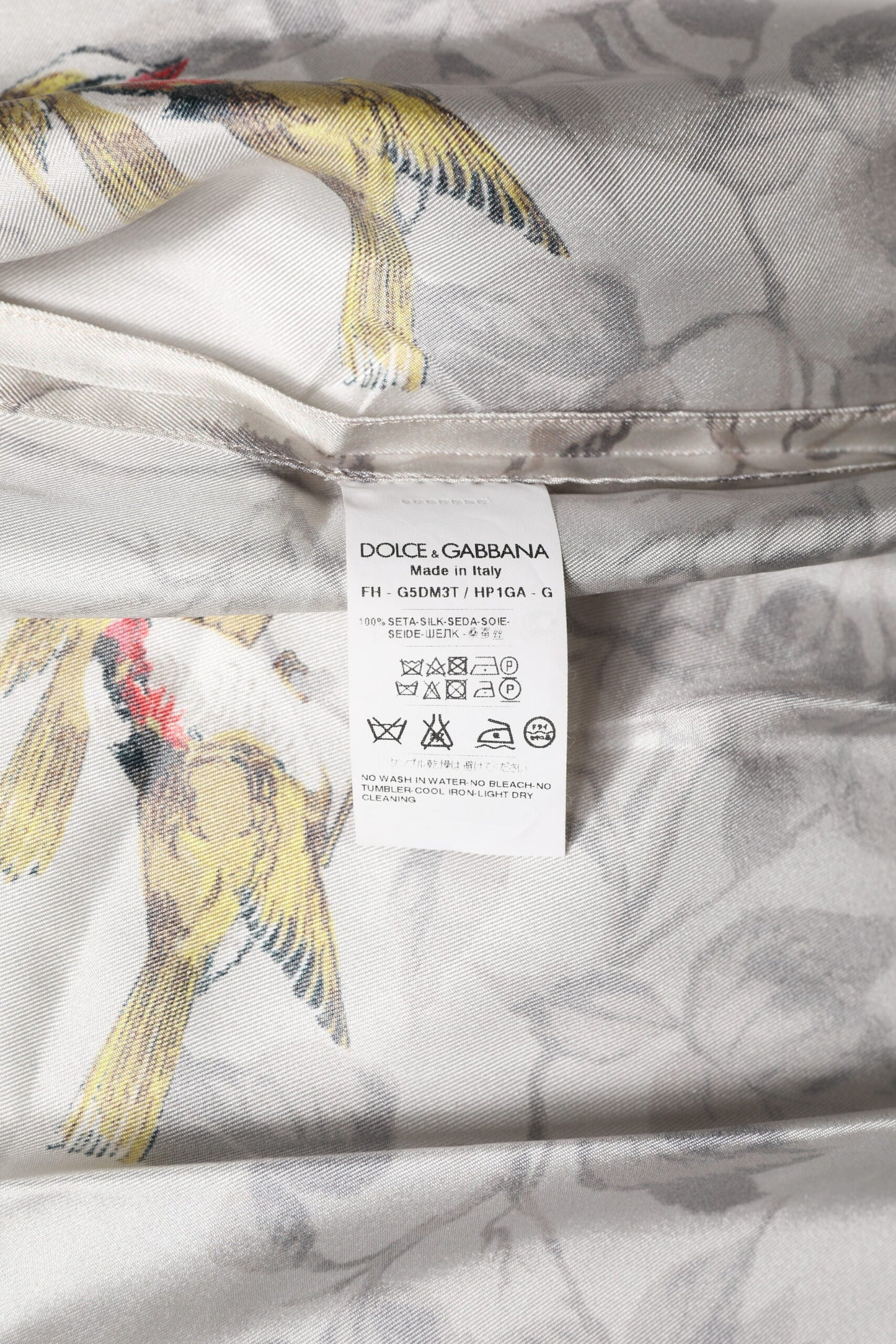 Multicolor Silk Printed Button Down Shirt-Dolce & Gabbana-LabelTerrace.com