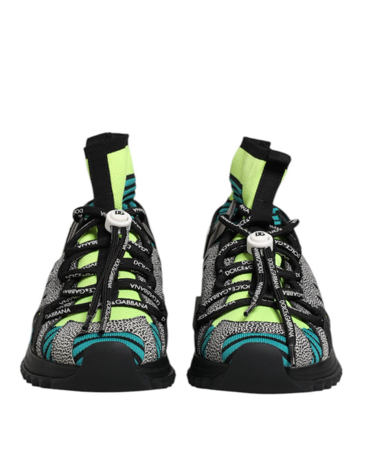 Multicolor Sorrento Socks Men Sneakers Shoes-Dolce & Gabbana-LabelTerrace.com