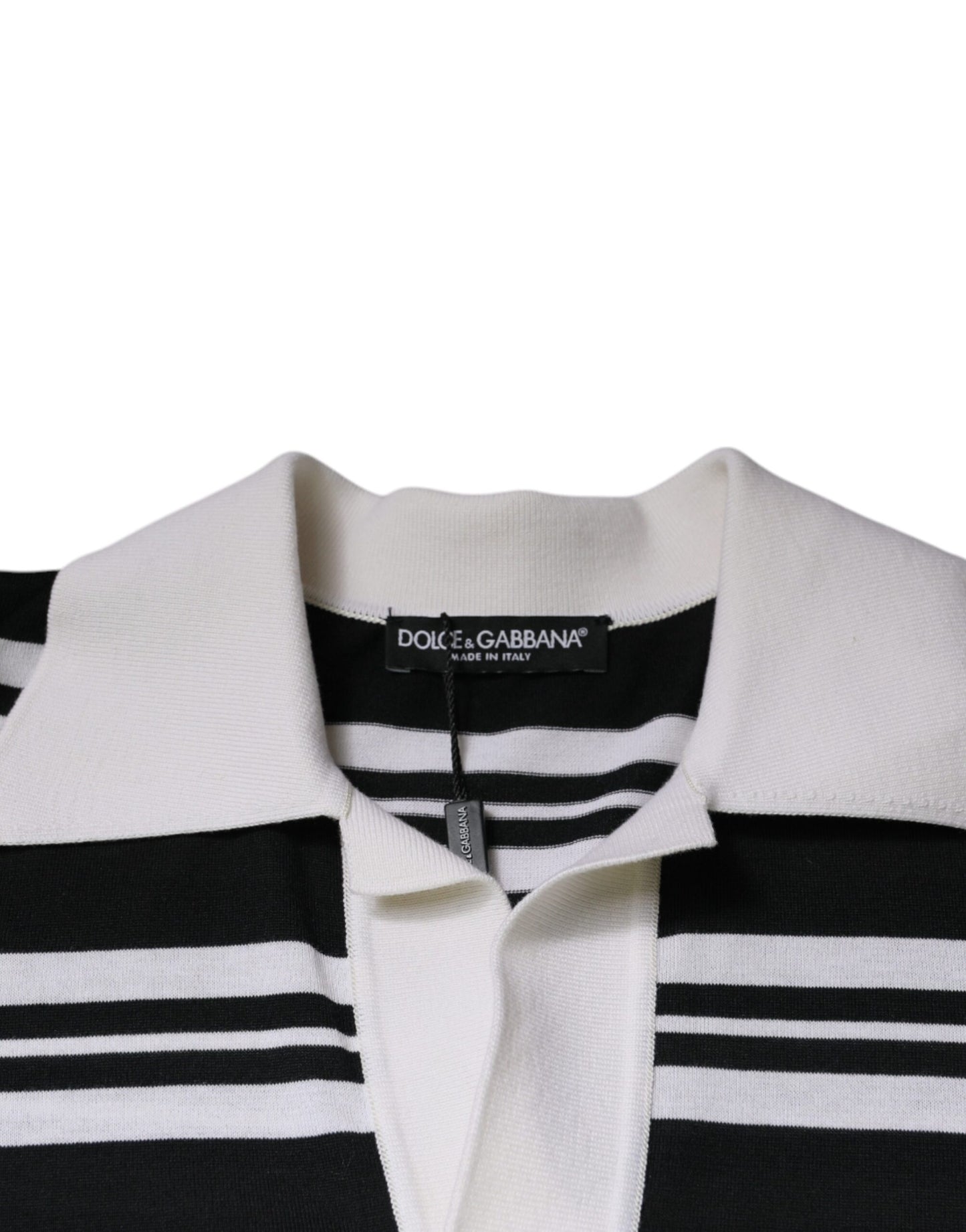 Multicolor Stripe Collared Polo T-shirt-Dolce & Gabbana-LabelTerrace.com