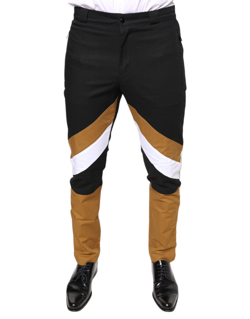 Multicolor Stripe Skinny Cotton Pants-Dolce & Gabbana-LabelTerrace.com