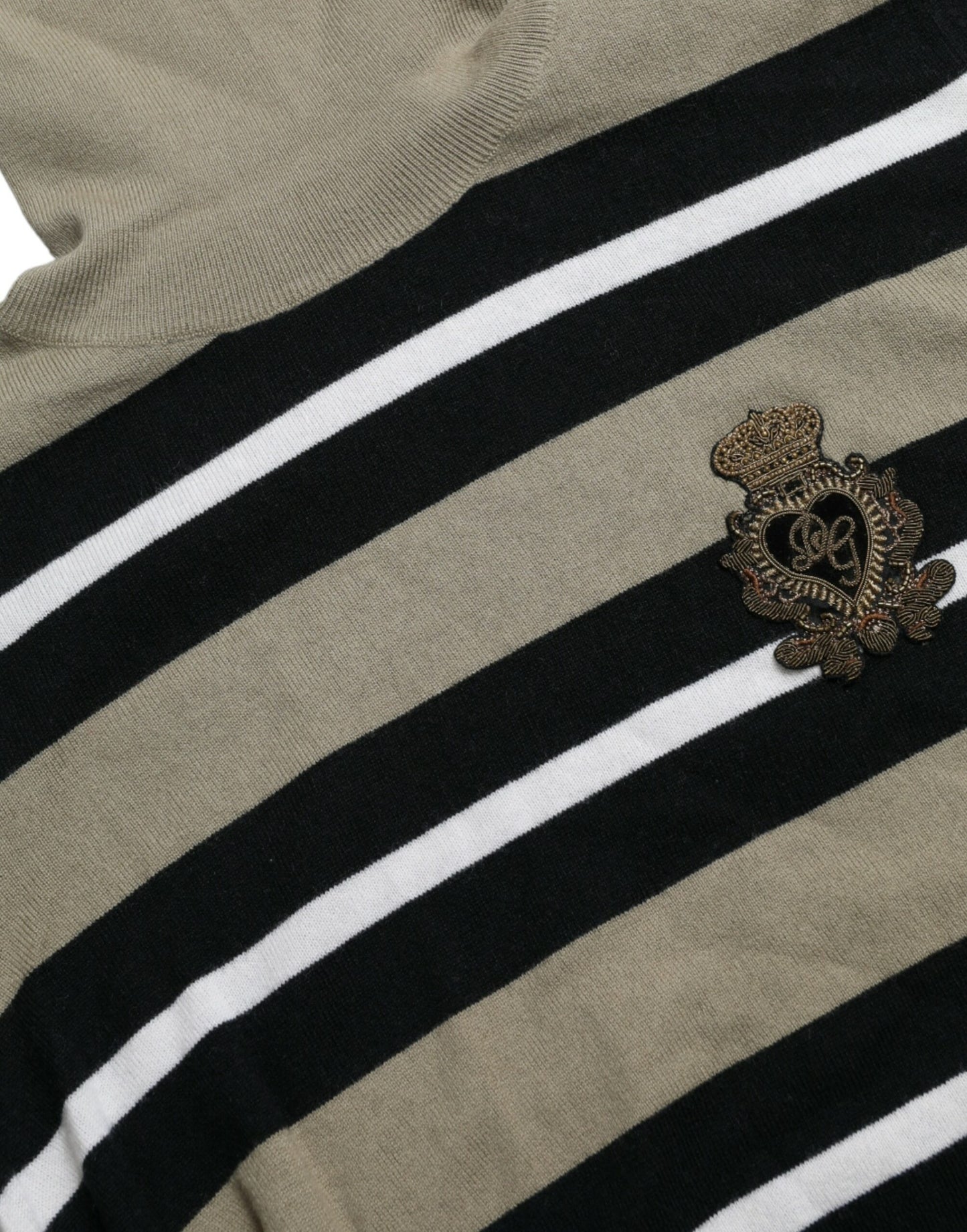 Multicolor Stripe Wool Logo Pullover Sweater-Dolce & Gabbana-LabelTerrace.com