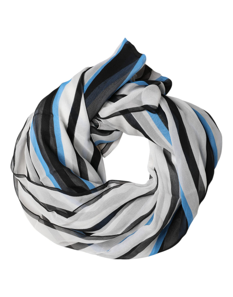 Multicolor Striped Neck Warmer Wrap Scarf-Dolce & Gabbana-LabelTerrace.com