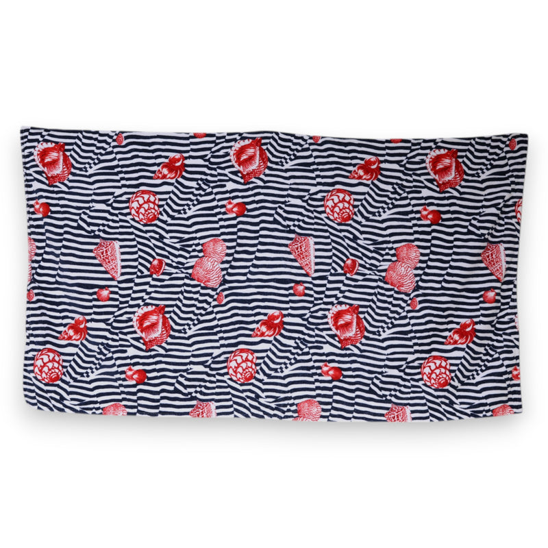 Multicolor Stripes Seashells Beach Towel-Dolce & Gabbana-LabelTerrace.com