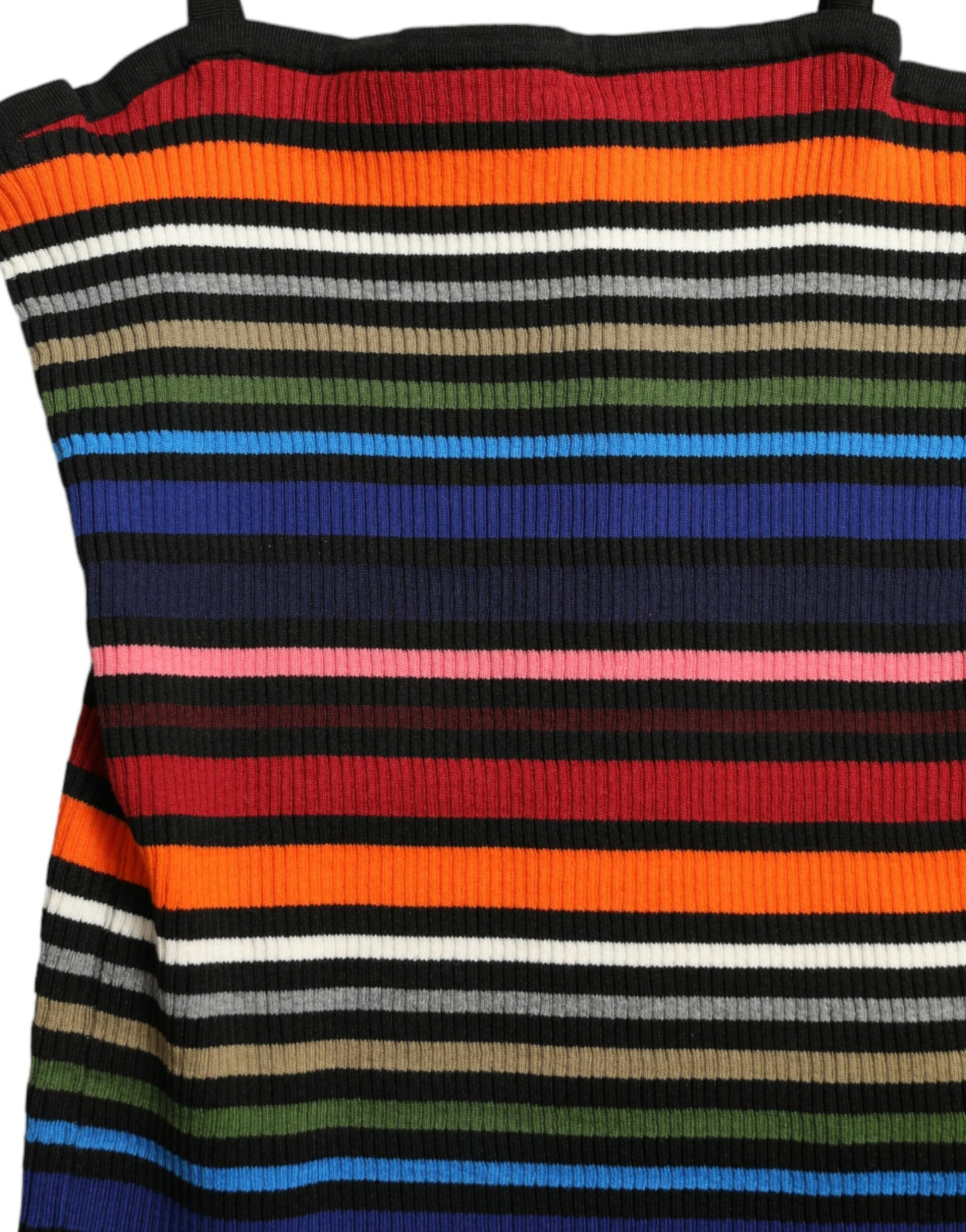 Multicolor Stripes Spaghetti Strap Tank Top-Dolce & Gabbana-LabelTerrace.com