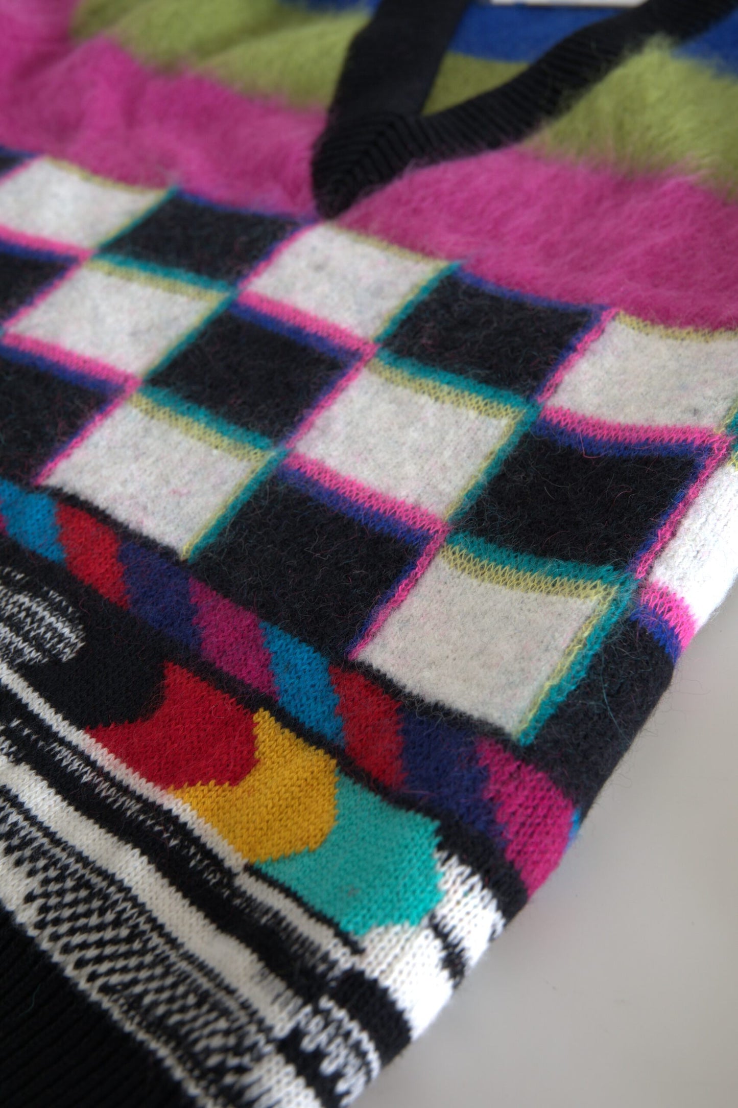 Multicolor Stripes V-neck Pullover Sweater-Dolce & Gabbana-LabelTerrace.com