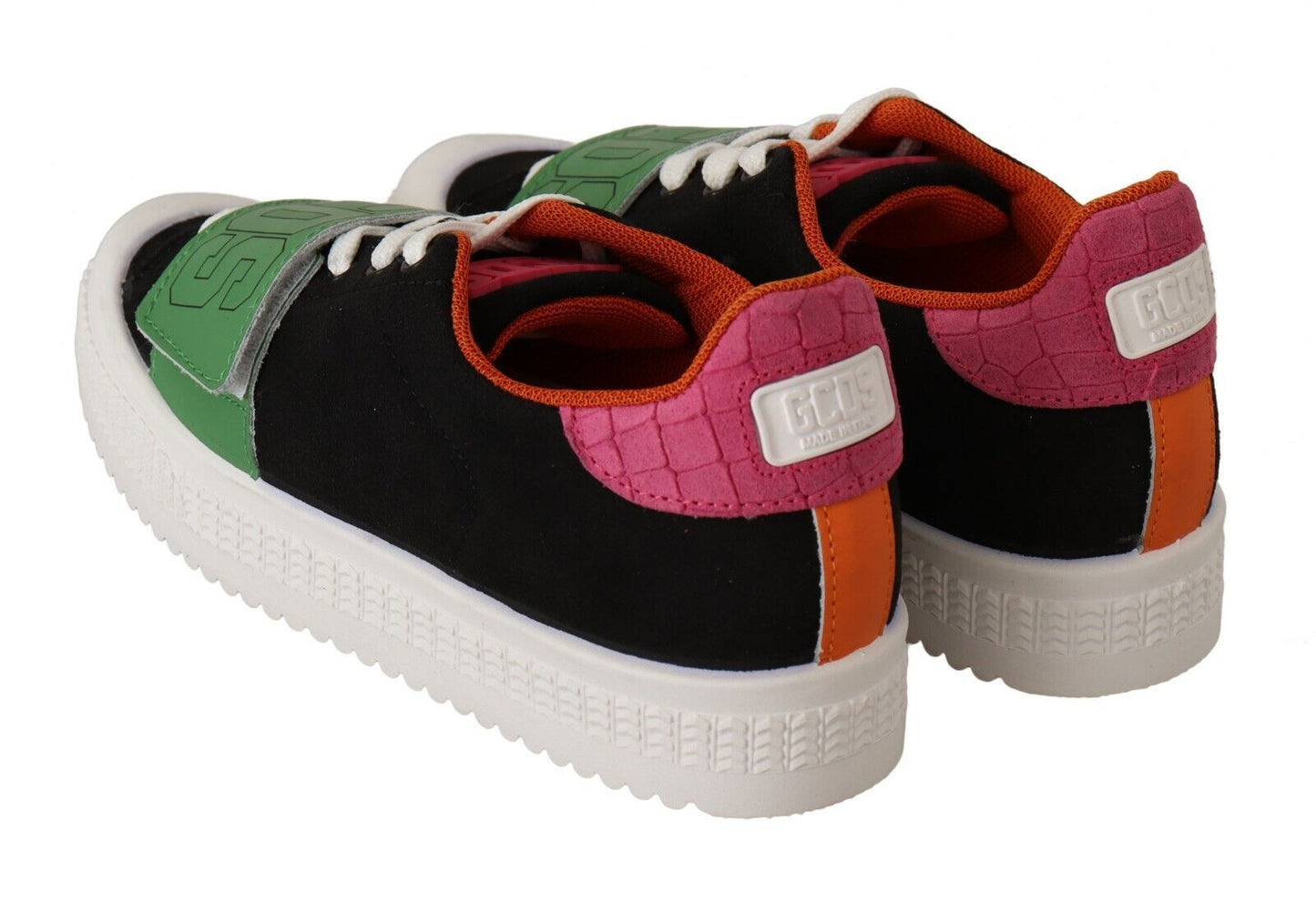 Multicolor Suede Low Top Lace Up Women Sneakers Shoes-GCDS-LabelTerrace.com
