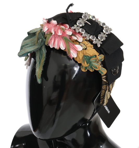 Multicolor Tiara Floral Crystal Bow Diadem Headband-Dolce & Gabbana-LabelTerrace.com