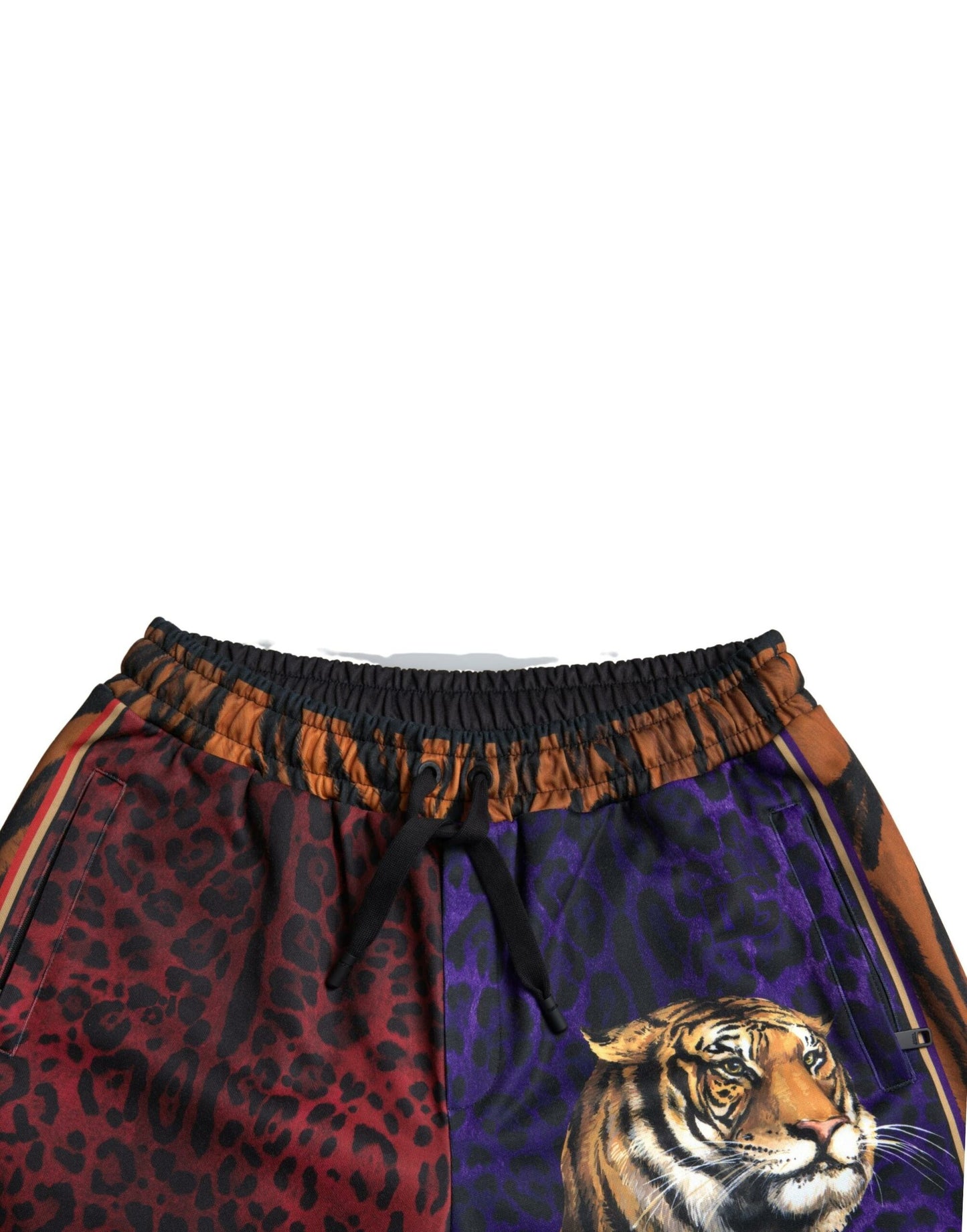 Multicolor Tiger Print Men Bermuda Shorts-Dolce & Gabbana-LabelTerrace.com