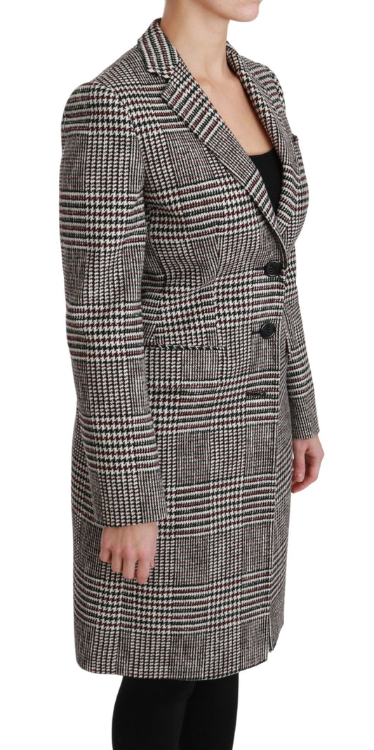 Multicolor Trench Knee Long Jacket Coat-Dolce & Gabbana-LabelTerrace.com