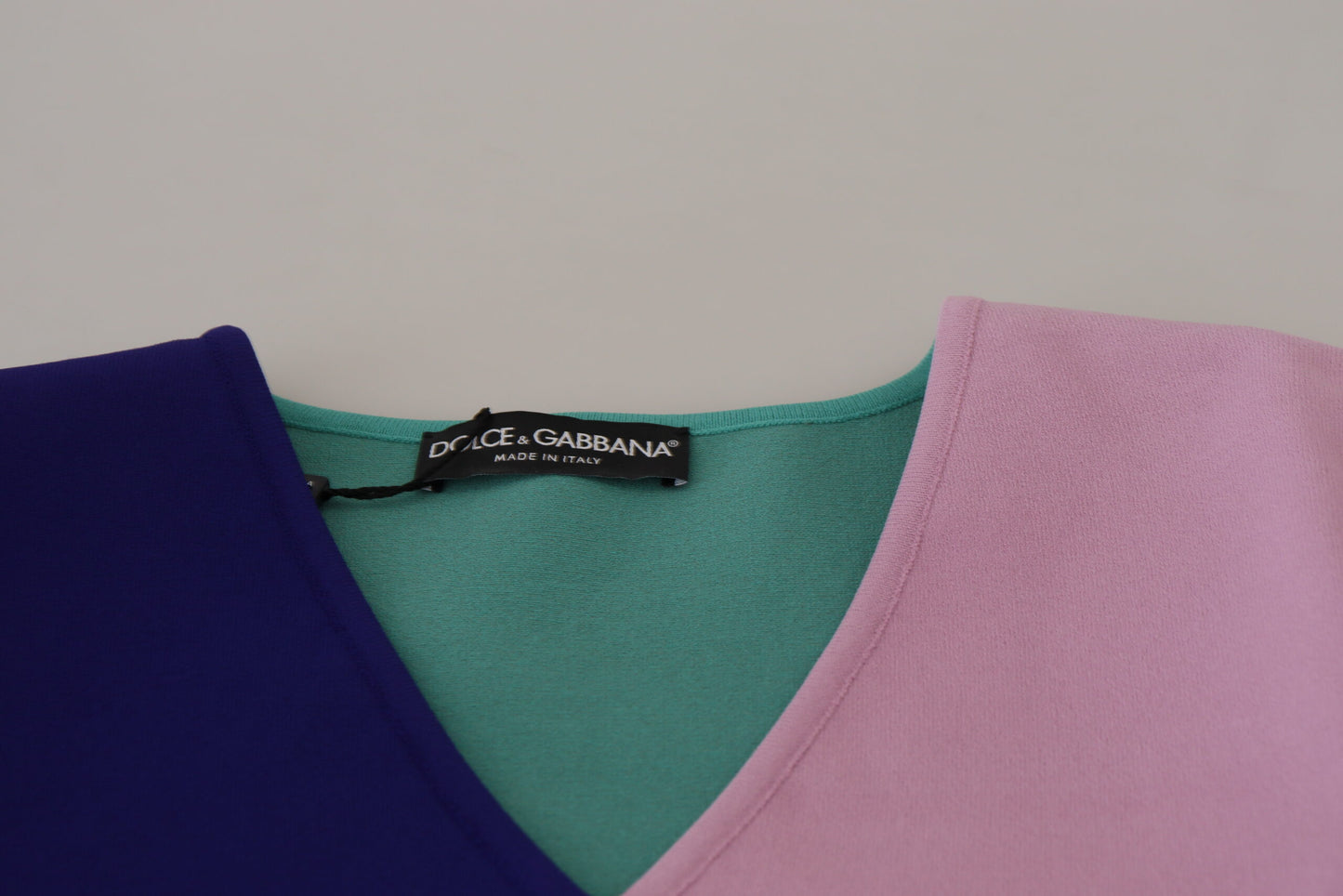 Multicolor V-neck Viscose Long Sleeves Sweater-Dolce & Gabbana-LabelTerrace.com