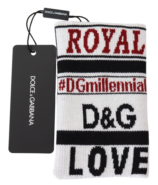 Multicolor Wool Knit D&G Love Wristband Wrap-Dolce & Gabbana-LabelTerrace.com