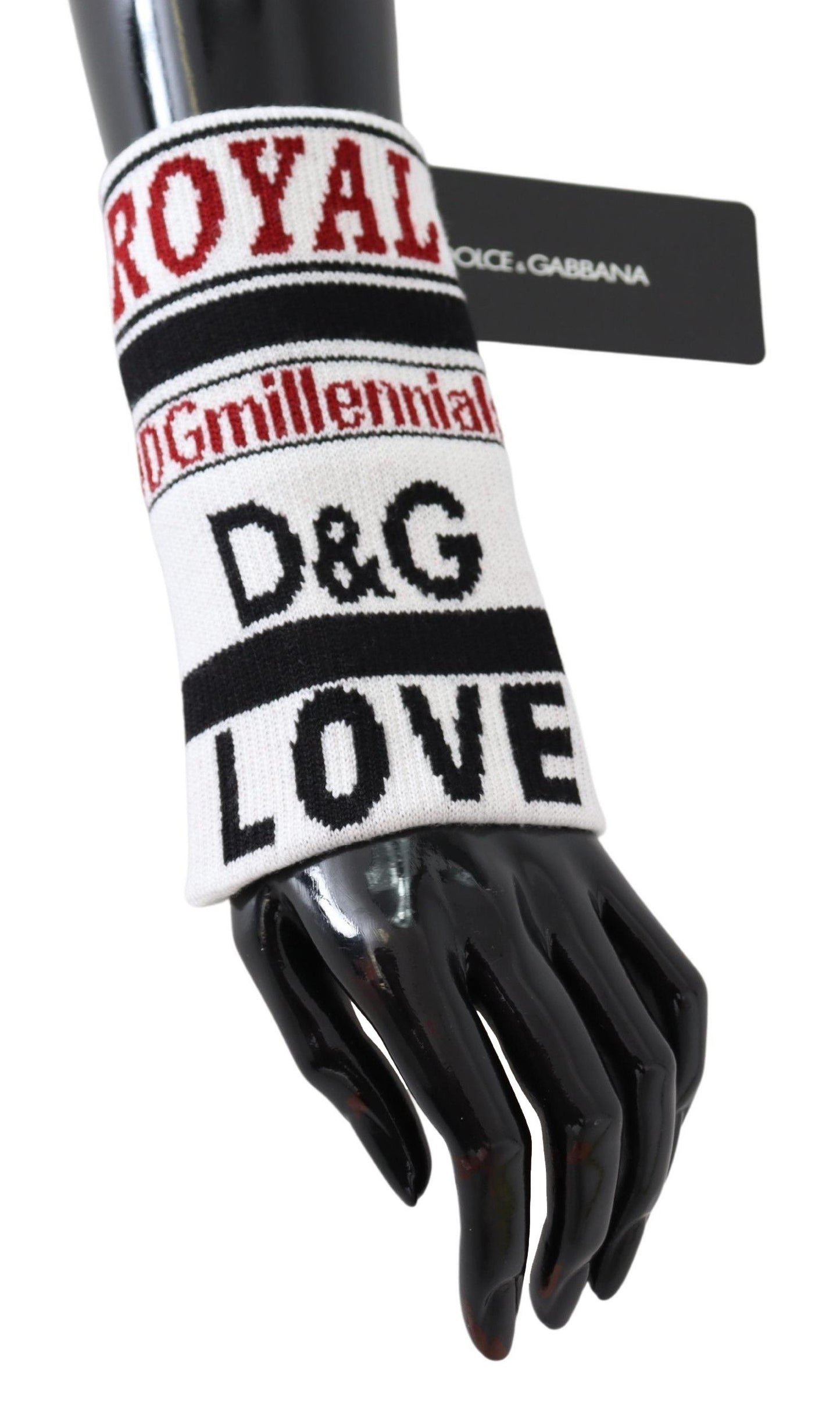 Multicolor Wool Knit D&G Love Wristband Wrap-Dolce & Gabbana-LabelTerrace.com