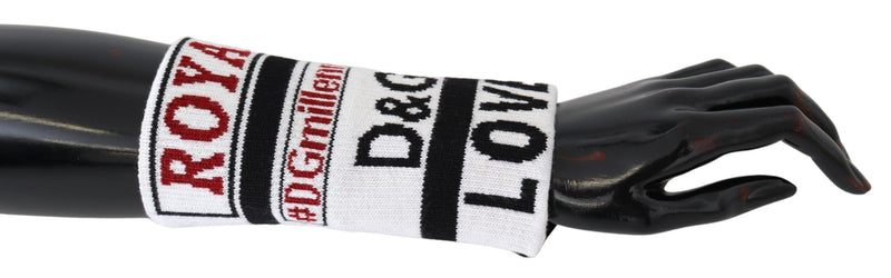Multicolor Wool Knit D&G Love Wristband Wrap-Dolce & Gabbana-LabelTerrace.com