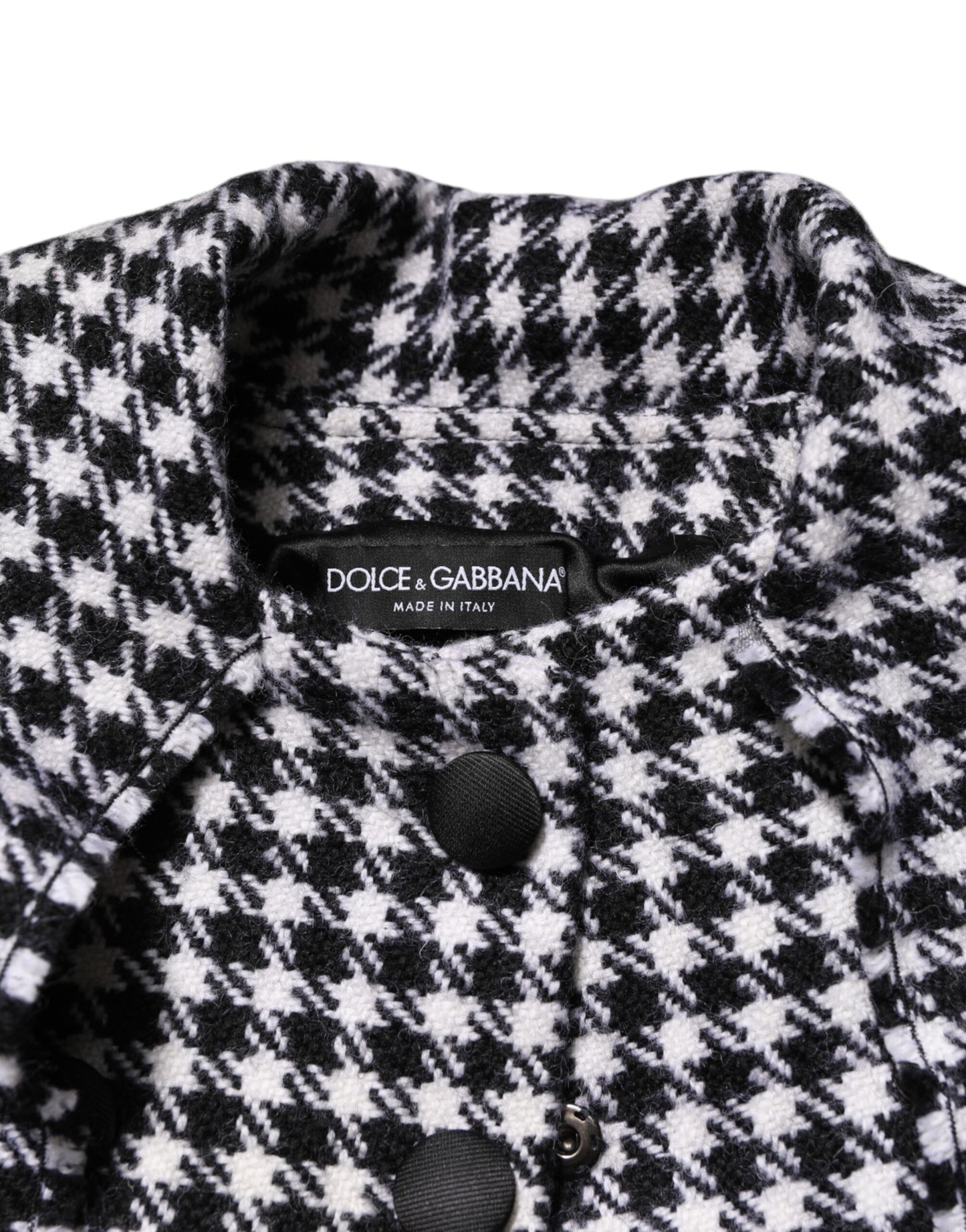 Multicolor Wool Monochrome Patterned Jacket-Dolce & Gabbana-LabelTerrace.com