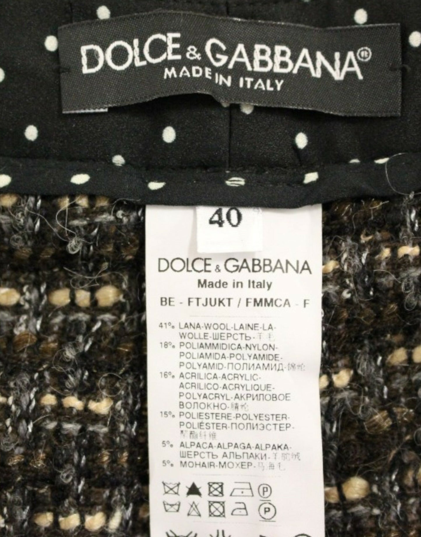 Multicolor wool shorts pants-Dolce & Gabbana-LabelTerrace.com