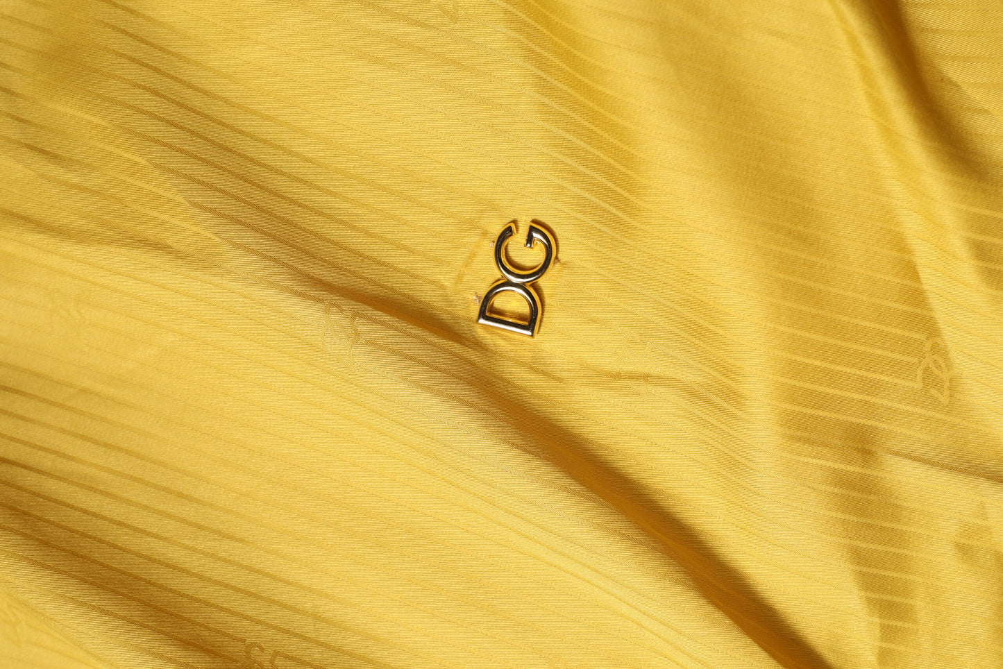 Mustard Collared Short Sleeves Blouse Top-Dolce & Gabbana-LabelTerrace.com