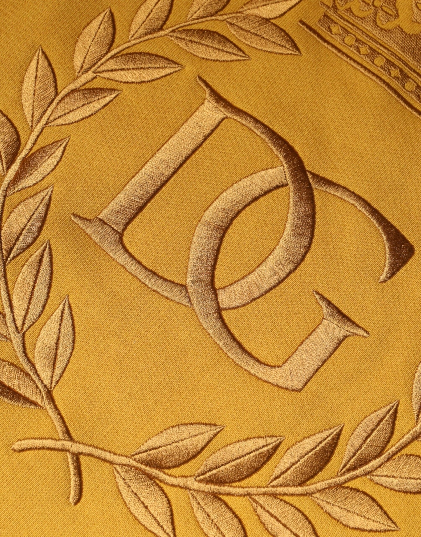 Mustard DG Hooded Men Sweatshirt Sweater-Dolce & Gabbana-LabelTerrace.com