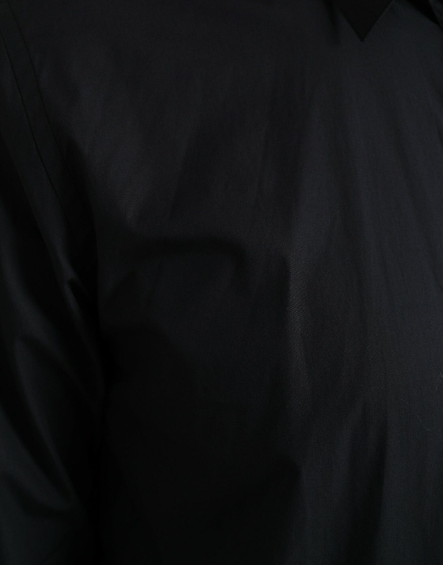 Navy Blue Cotton Collared Formal Dress Shirt-Dolce & Gabbana-LabelTerrace.com