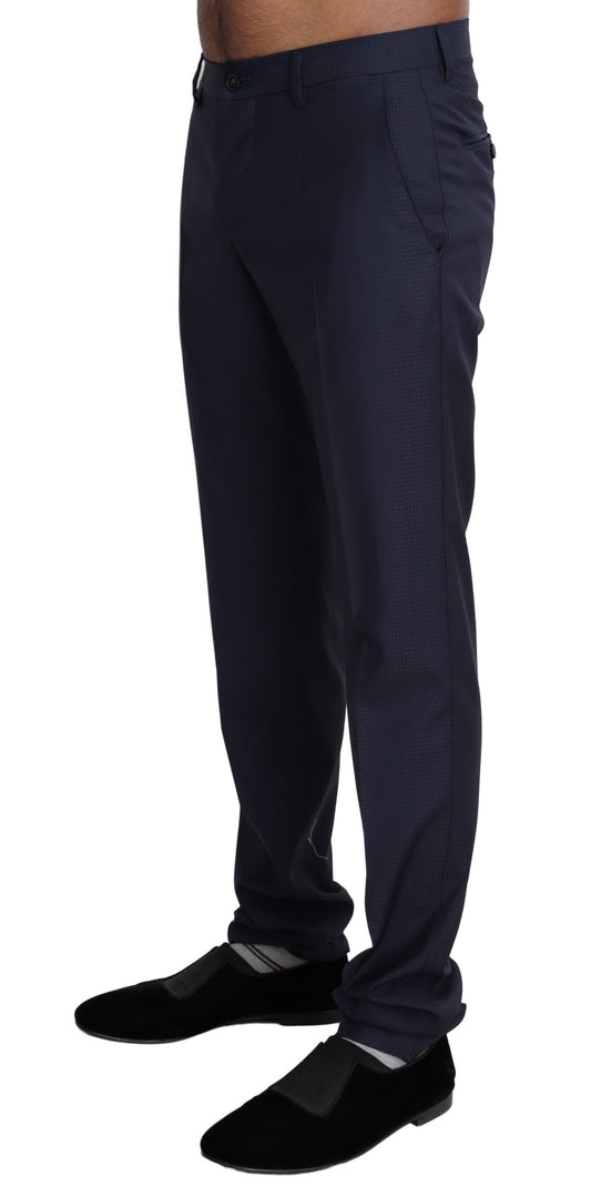 Navy Blue Dress Formal Men Trouser Pants-Dolce & Gabbana-LabelTerrace.com