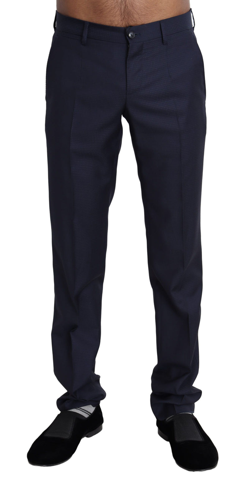 Navy Blue Dress Formal Men Trouser Pants-Dolce & Gabbana-LabelTerrace.com