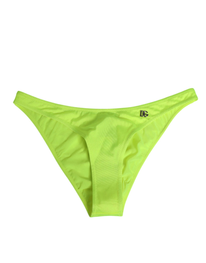 Neon Green DG Logo Swim Briefs Women Underwear-Dolce & Gabbana-LabelTerrace.com