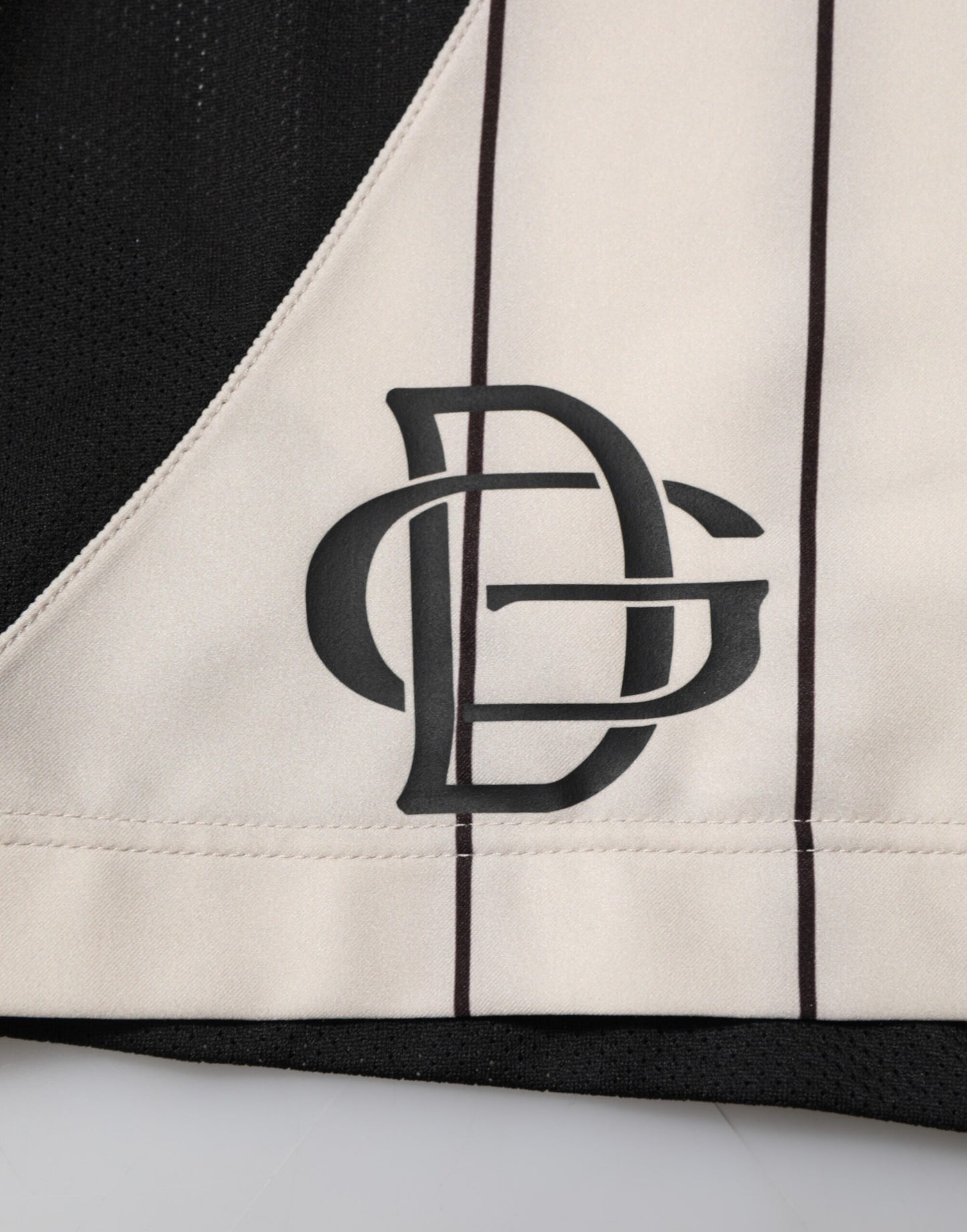 Off White Polyester DG Logo Sweatshorts Shorts-Dolce & Gabbana-LabelTerrace.com