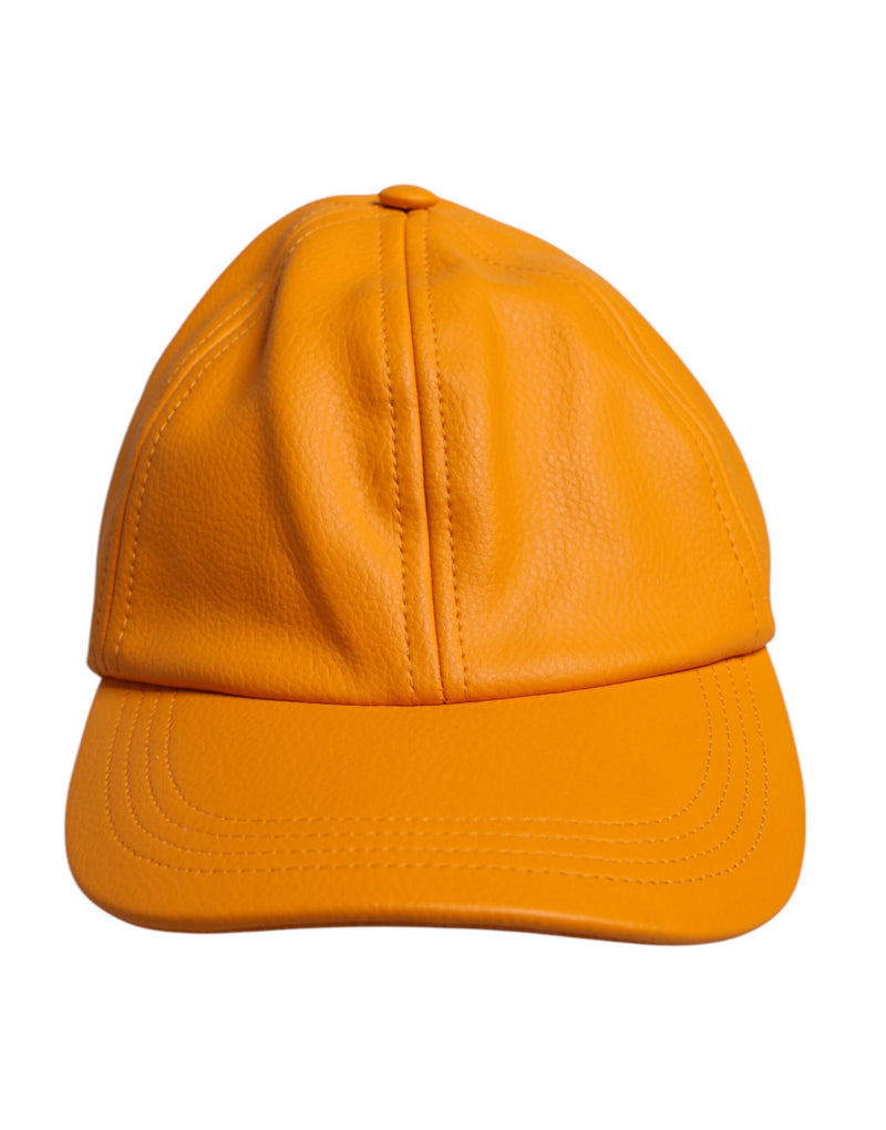 Orange Cotton 6 Panels Baseball Cap-Dolce & Gabbana-LabelTerrace.com