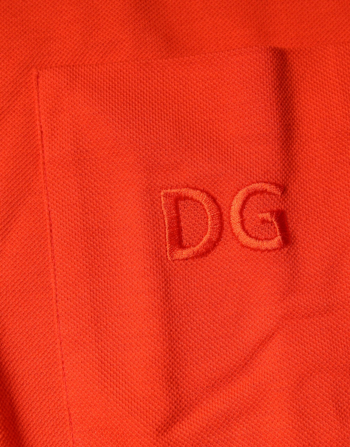 Orange Cotton Button Down Casual Polo Shirt-Dolce & Gabbana-LabelTerrace.com