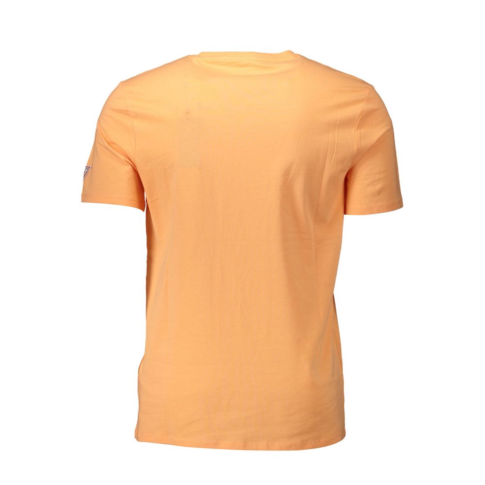 Orange Cotton Men T-Shirt-Guess Jeans-LabelTerrace.com