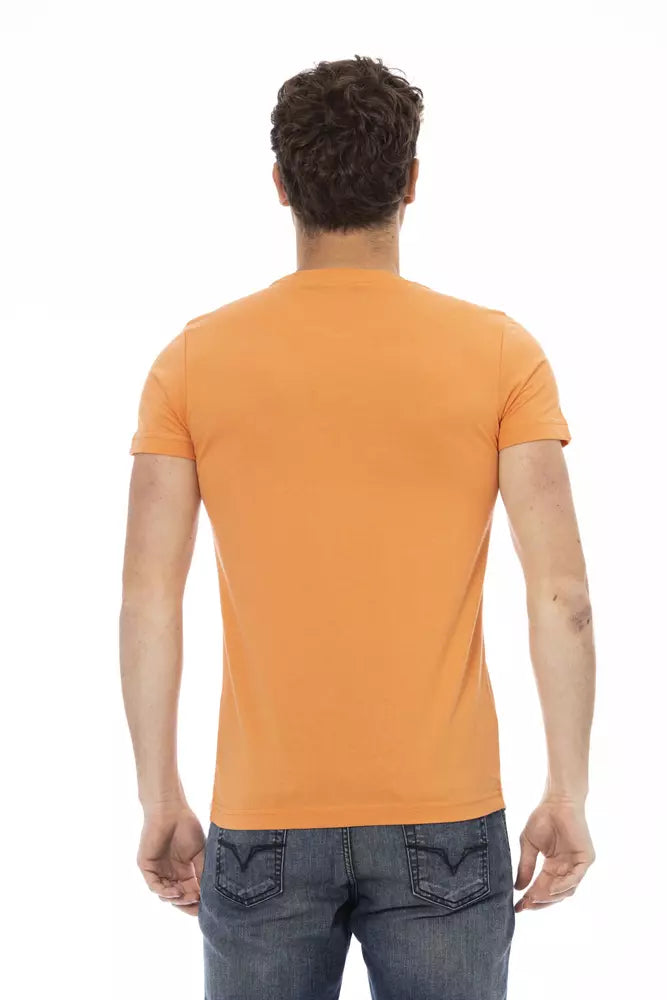 Orange Cotton Men T-Shirt-Trussardi Action-LabelTerrace.com