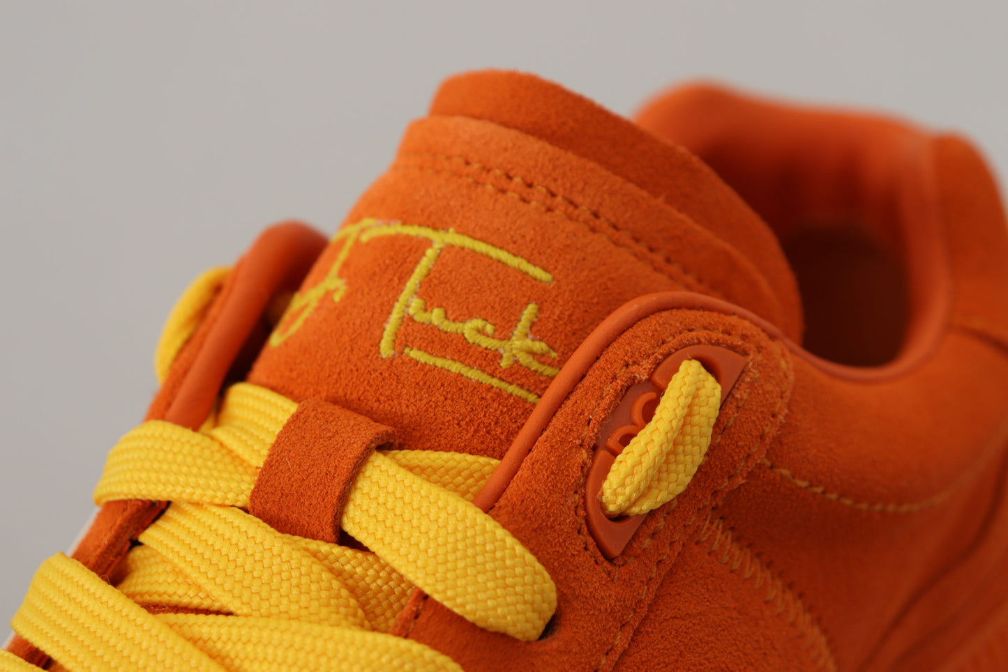 Orange Leather P.j. Tucker Sneakers Shoes-Dolce & Gabbana-LabelTerrace.com