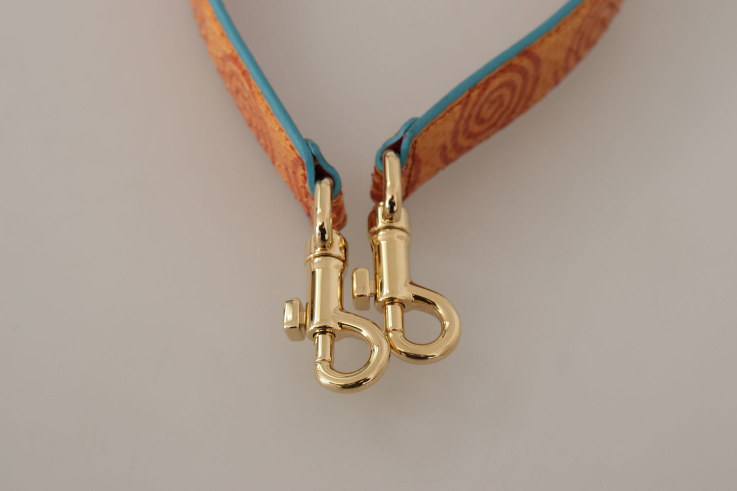 Orange Leather Swirl Print Bag Shoulder Strap-Dolce & Gabbana-LabelTerrace.com