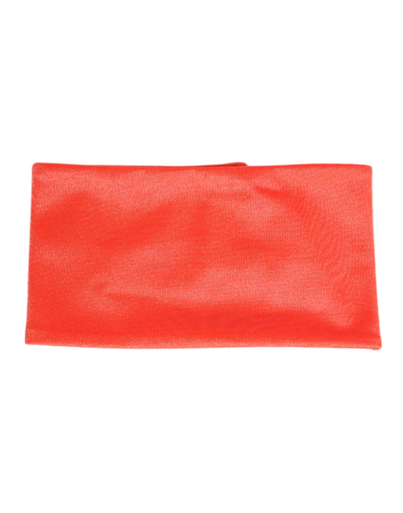 Orange Nylon Stretch Women Neck Warmer Scarf-Dolce & Gabbana-LabelTerrace.com