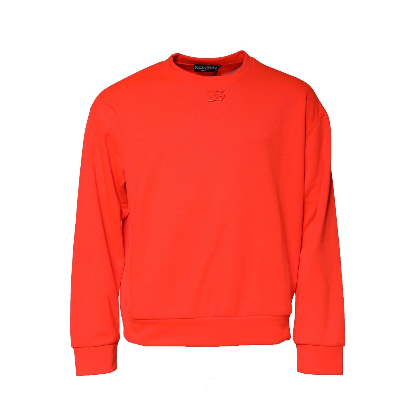 Orange Polyester DG Logo Sweatshirt Sweater-Dolce & Gabbana-LabelTerrace.com